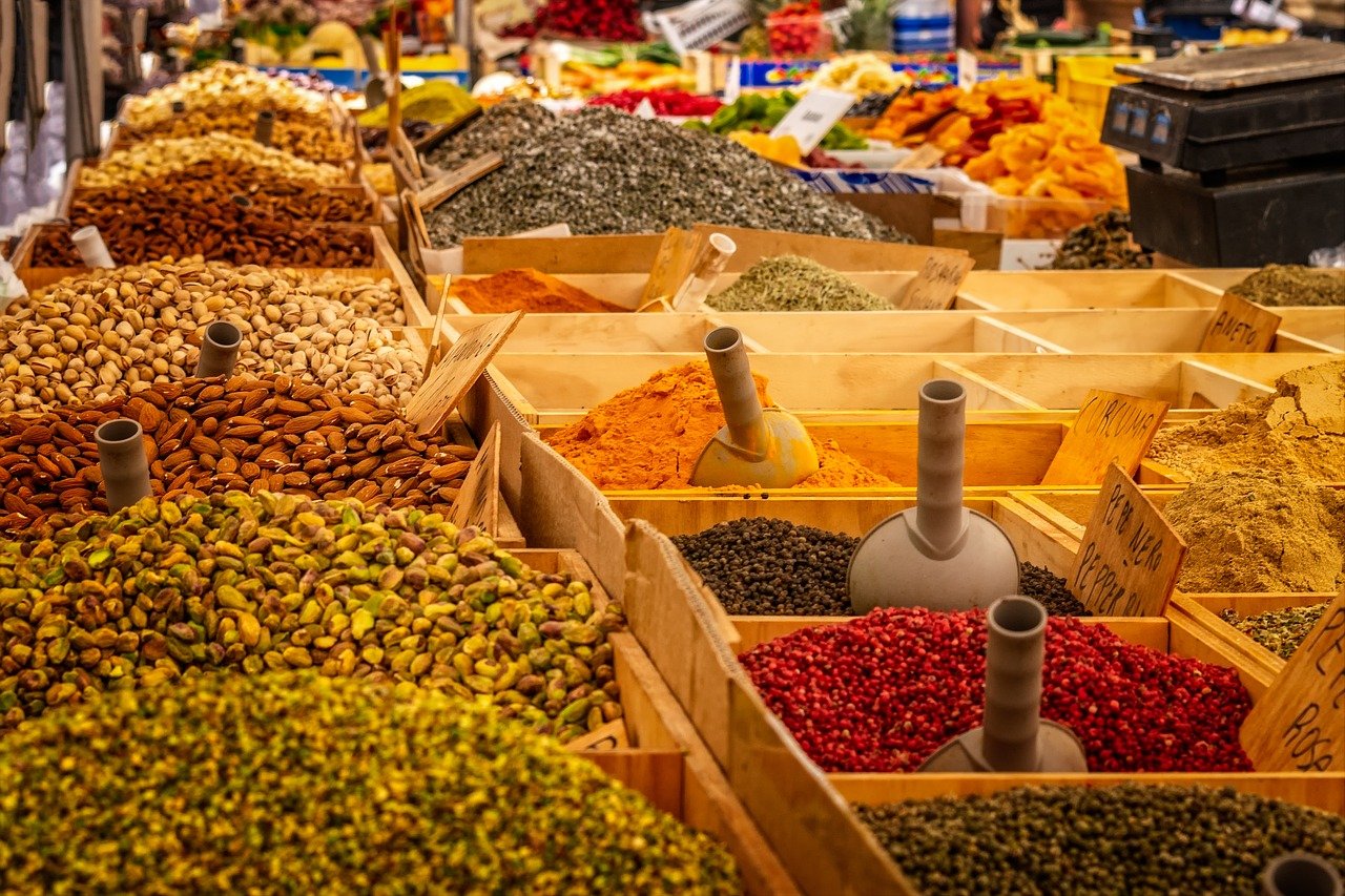 Markt Stand Gewürze
